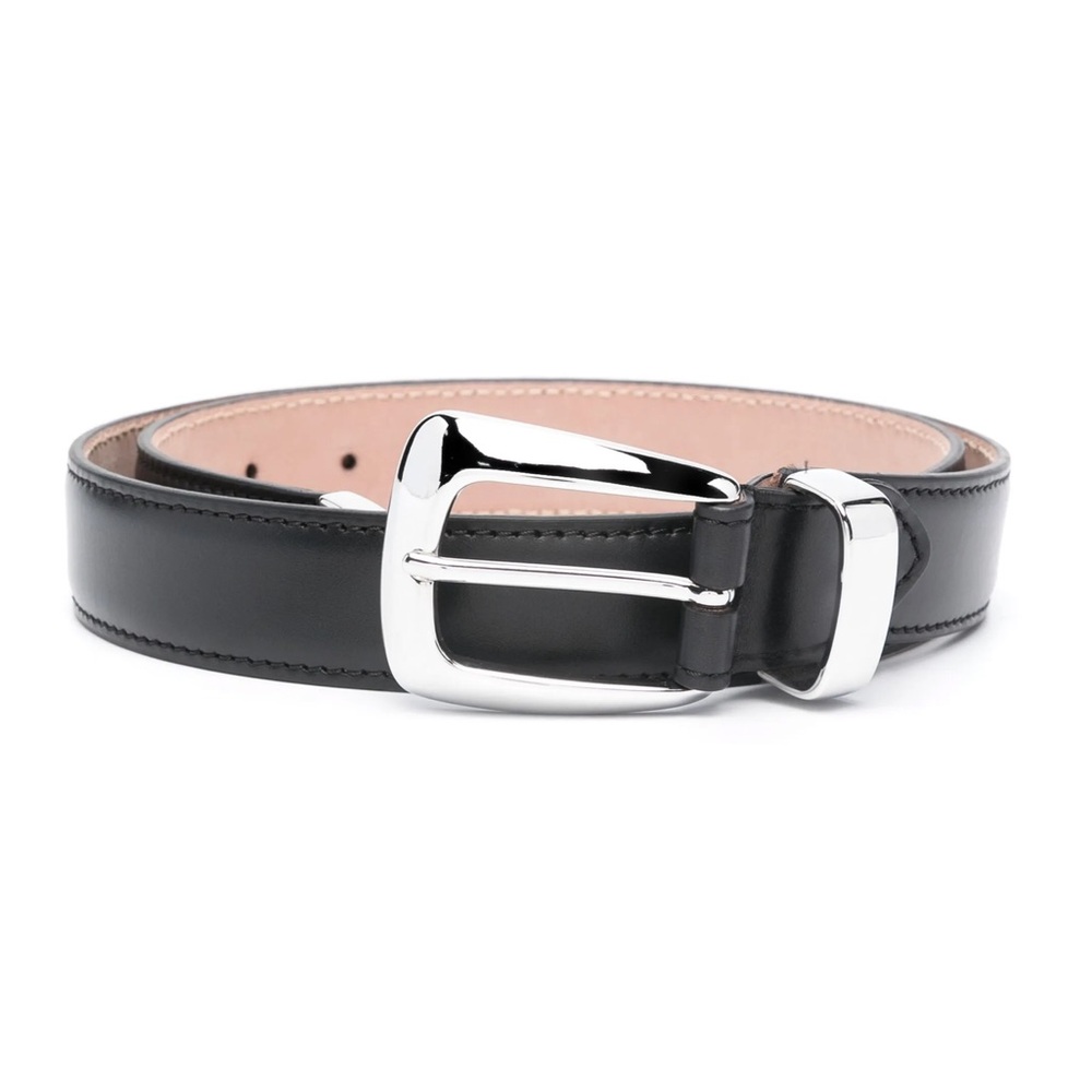 Khaite Benny Leather Belt black leather size 85